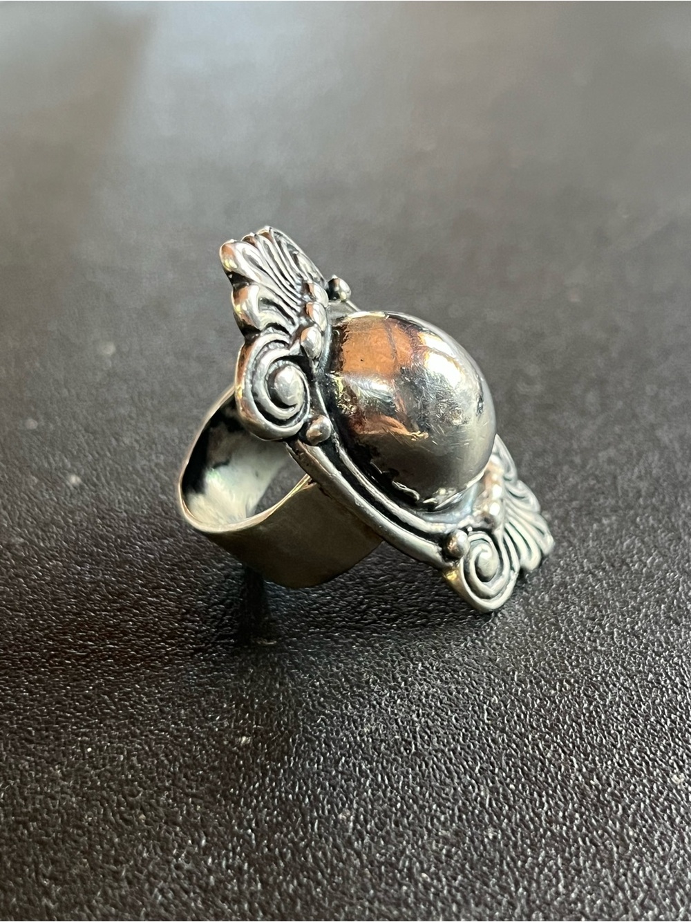 Shoofly505 Sterling Silver Dome Ring. Adjustable sizing. Southwestern. 925